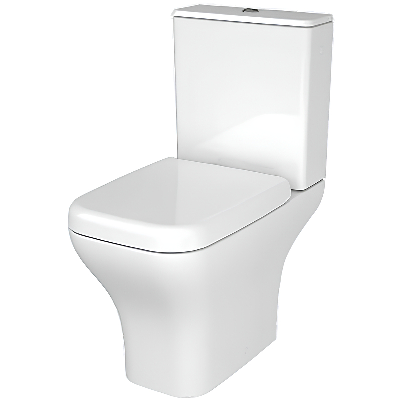Напольный безободковый унитаз VitrA Polar, двурежимный механизм смыва 3/6 л, дюропластовое сиденье микролифт