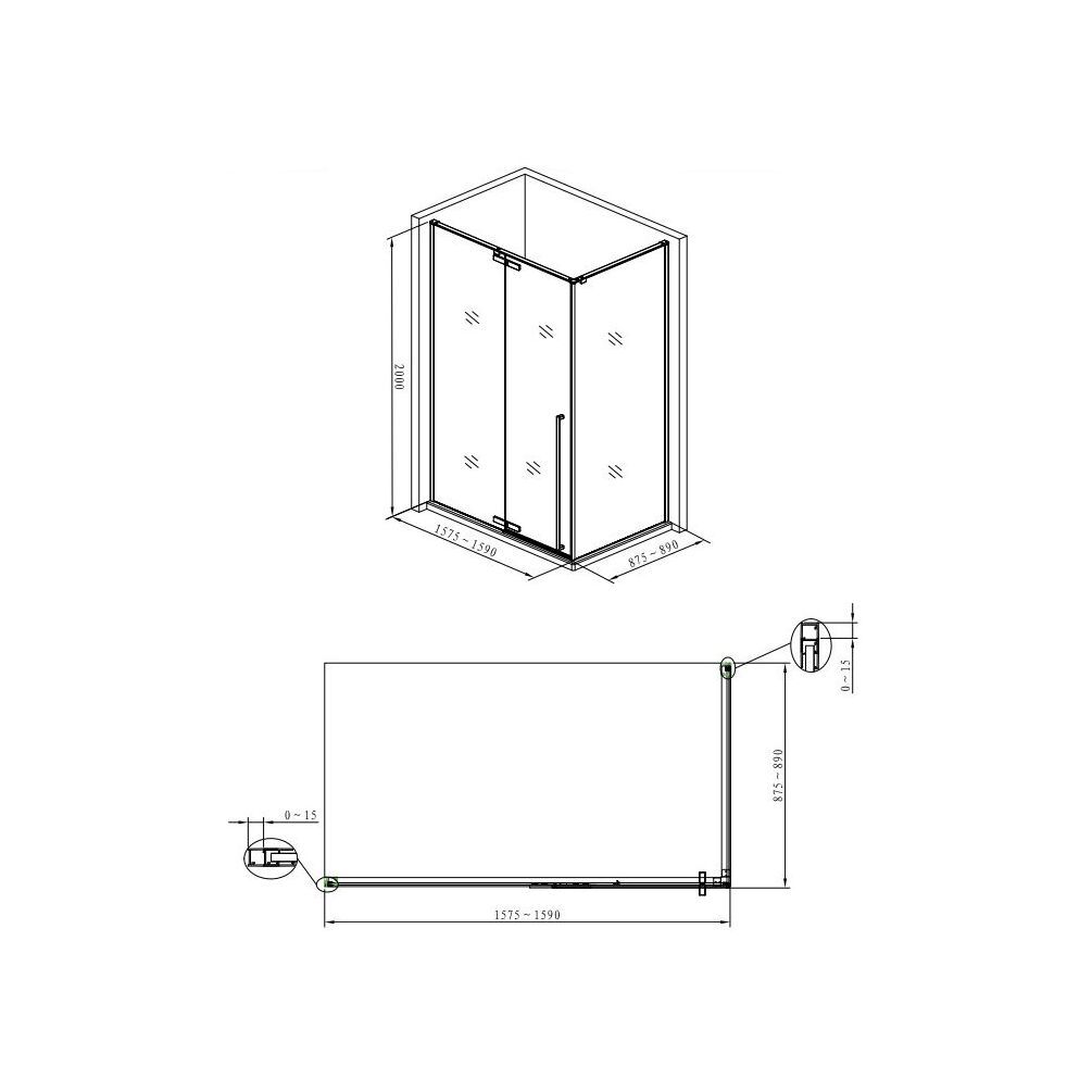Душевой уголок Allen Brau Fantasy 160x90 3.11005-00 хром