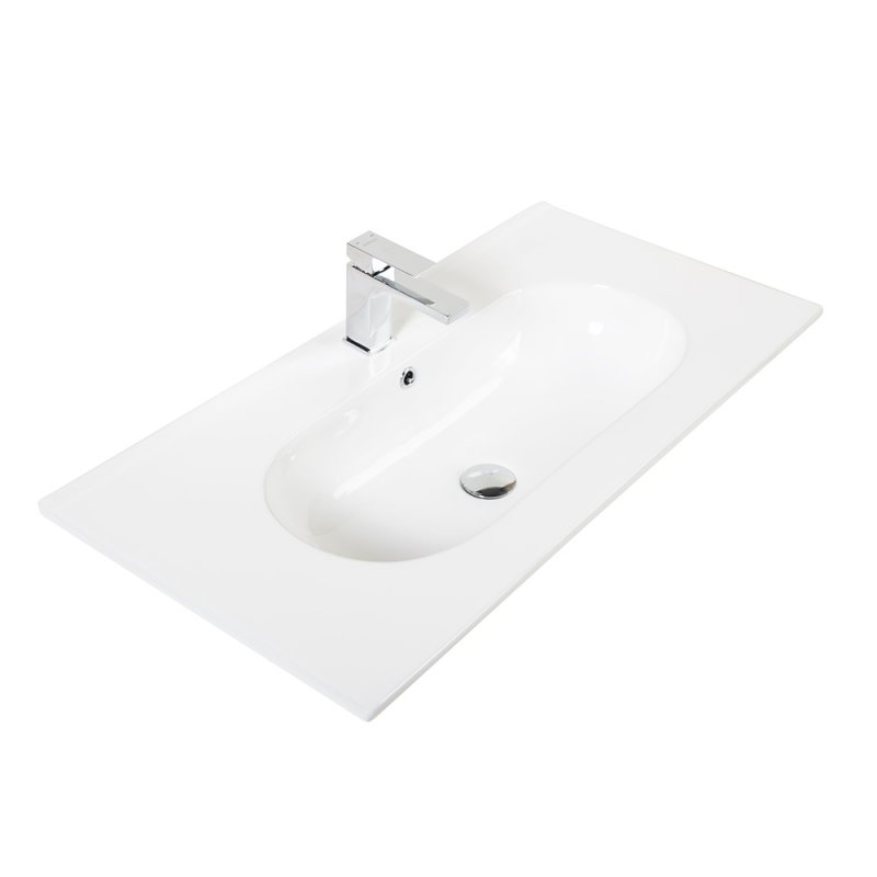 Тумба с керамической раковиной напольная BelBagno KRAFT 60 Rovere Tabacco, раковина BB600ETL белая