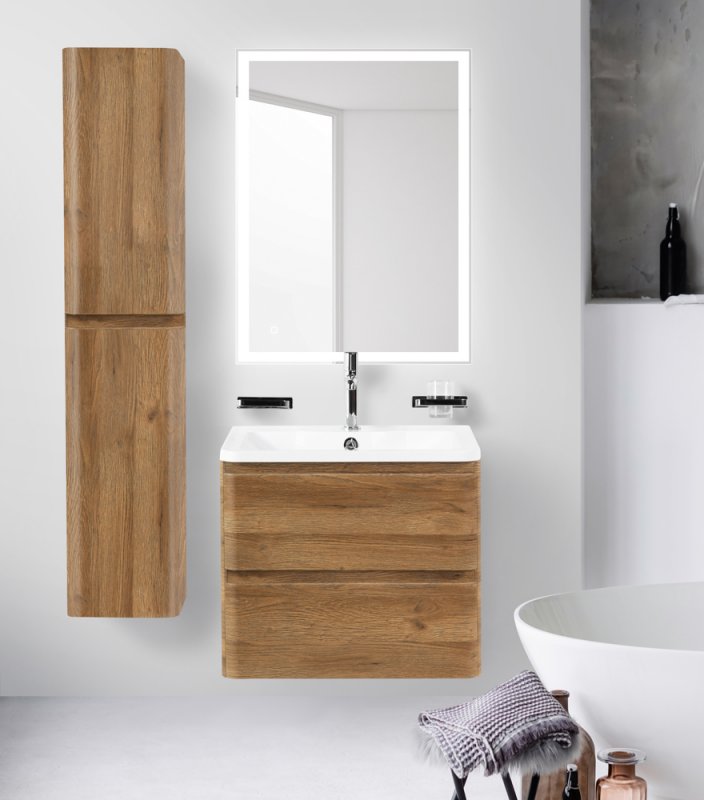 Тумба с раковиной подвесная BelBagno ALBANO 60 Pino Scania, раковина белая