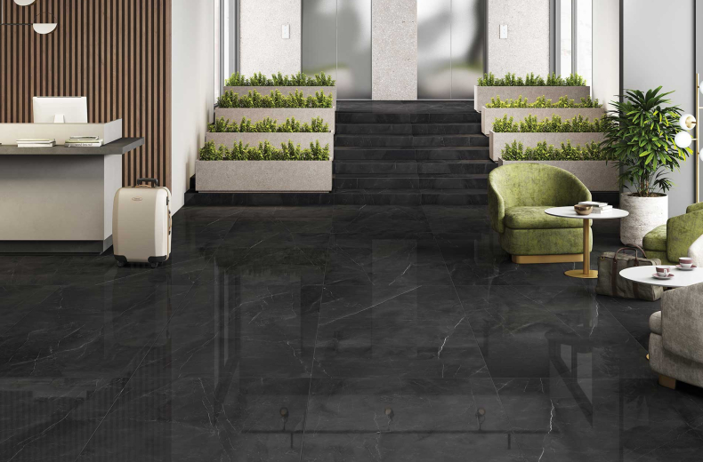 Duna/Colortile - Armani - Керамогранит - Nero Satin - 60х60 см 