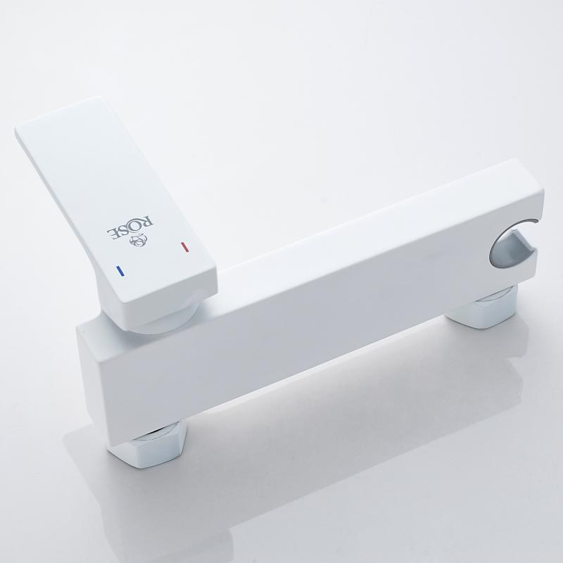 Гигиенический душ со смесителем Rose R1805C-1, белый