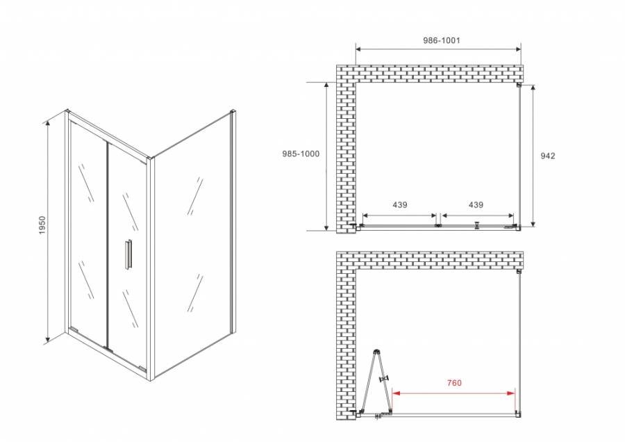 Душевой уголок ABBER Sonnenstrand AG07100-S100