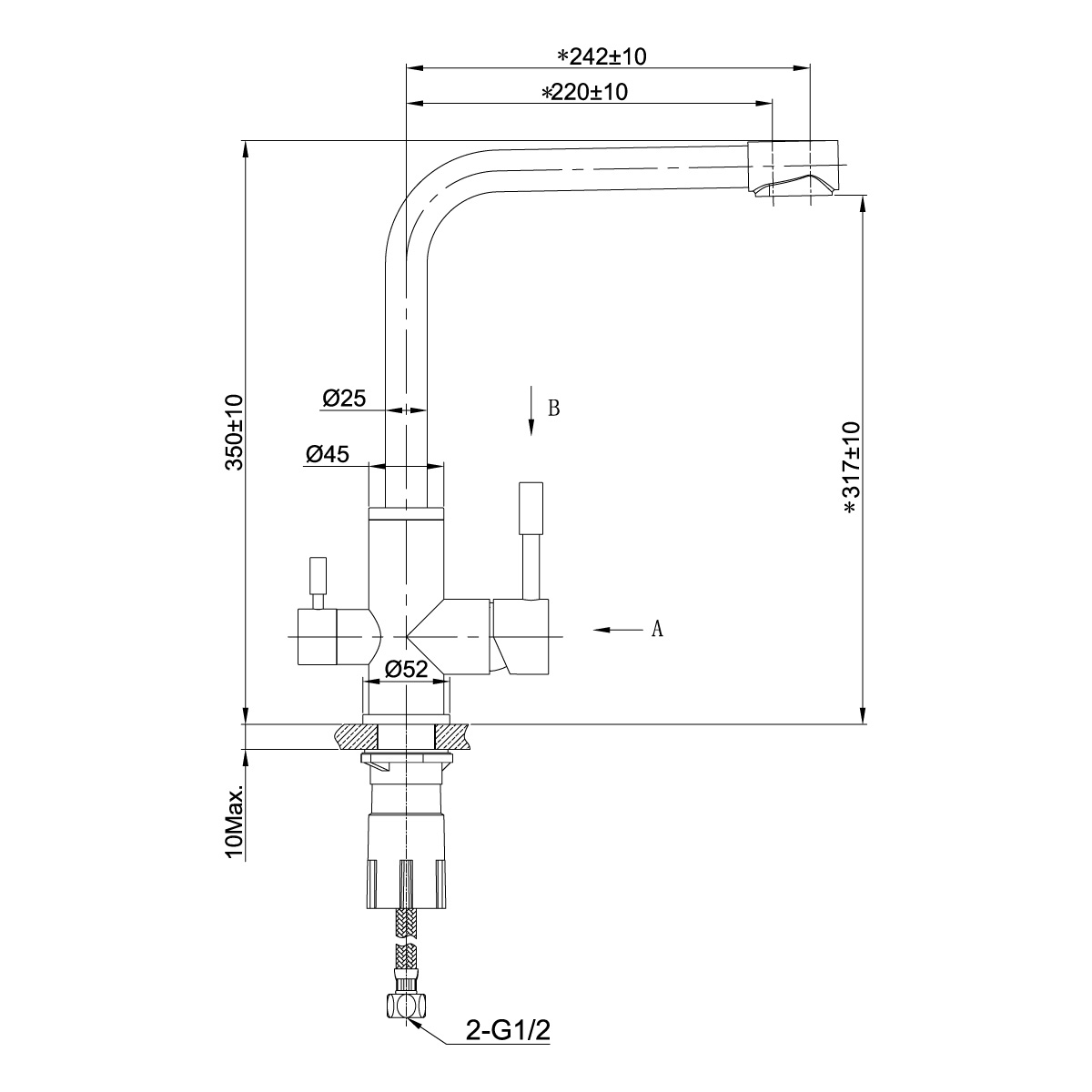 Смеситель Lemark Expert LM5061S для кухни с подключением к фильтру с питьевой водой