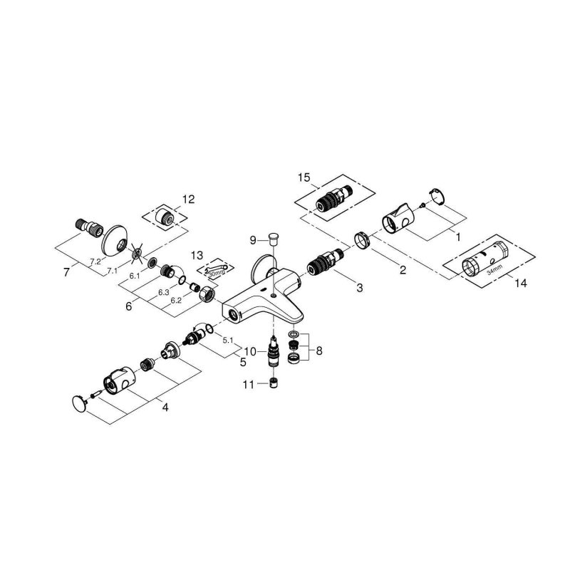 Термостат для ванны Grohe Grohtherm 800 34567000 хром