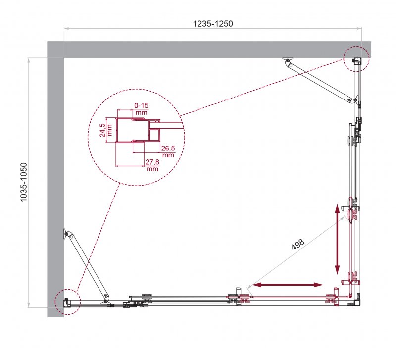 Душевой уголок BELBAGNO LUCE-AH-22