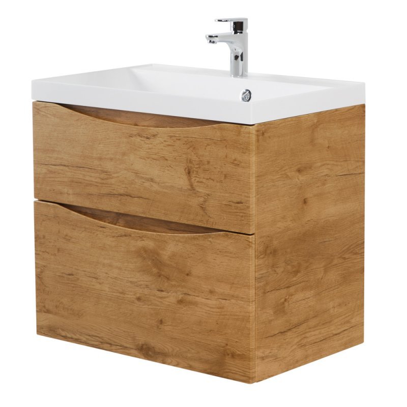Тумба с раковиной подвесная BelBagno MARINO-H60 60 Rovere Nature, раковина белая