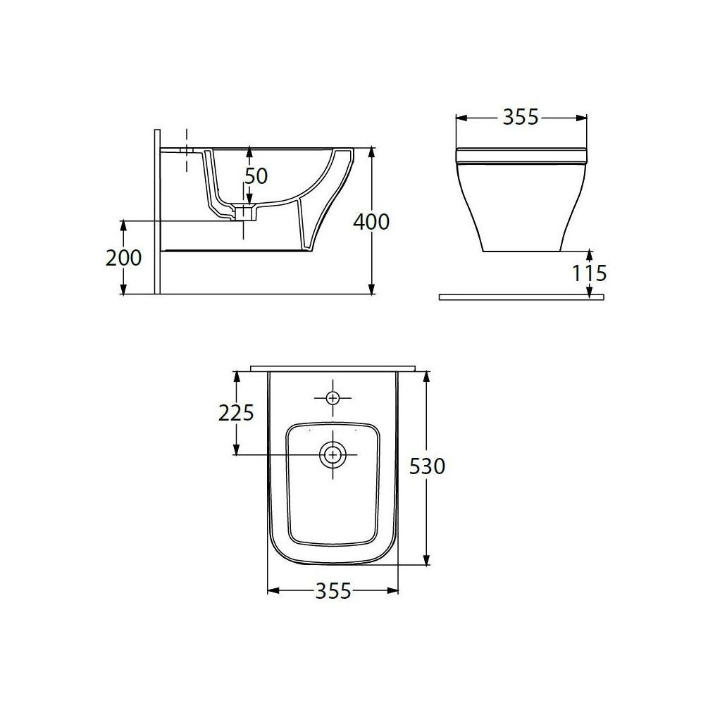 Биде подвесное Allen Brau Infinity 4.21014.20 белый глянец