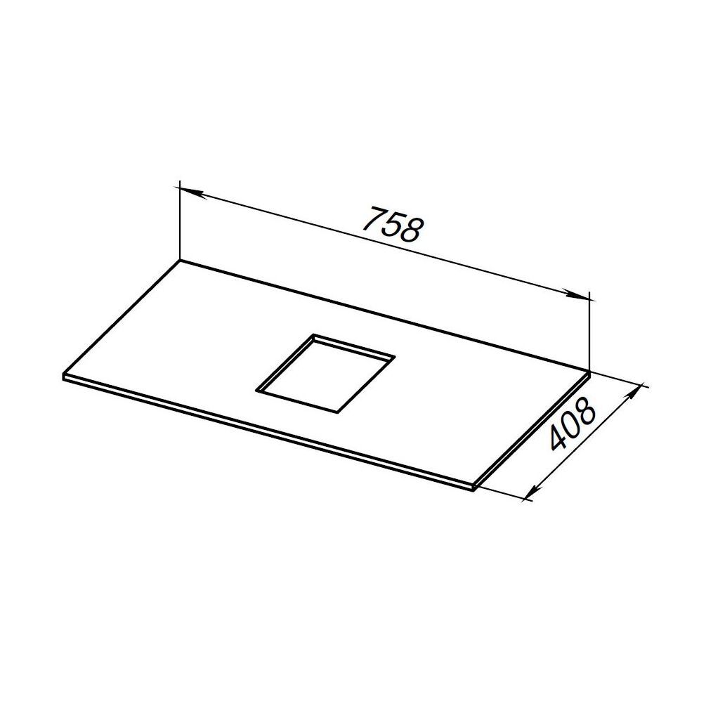 Столешница Allen Brau Priority 1.31010.DG-S 80 dark grey structure, шт