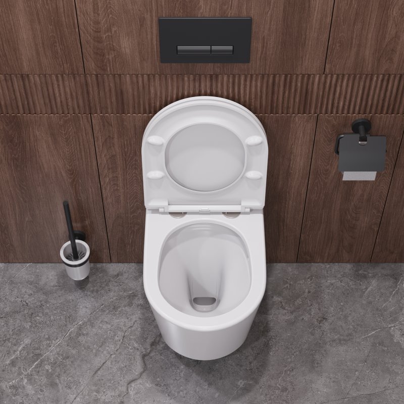 LINER Унитаз подвесной, безободковый с системой смыва "Торнадо", с сиденьем soft close, 49 см, CZR-38083-49-TH-TOR/SC