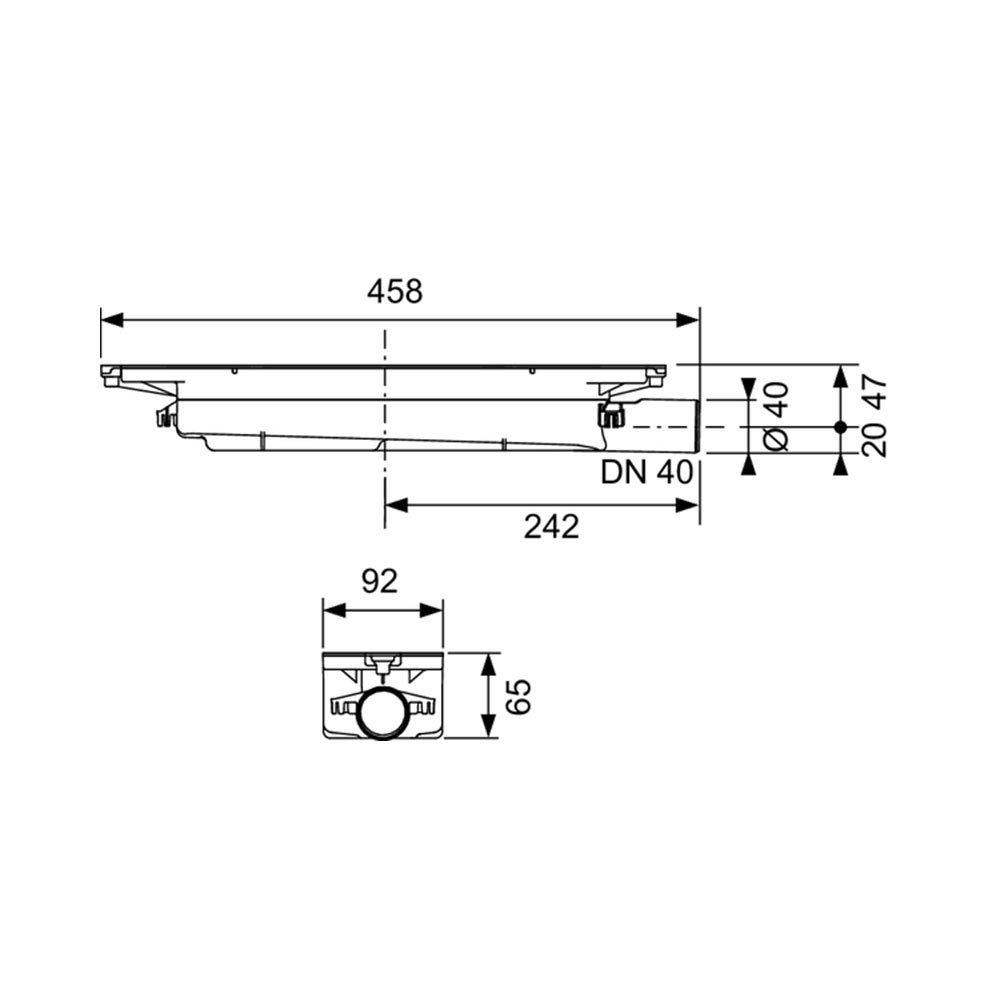 Сифон TECEdrainprofile «низкий» DN 40, боковой слив